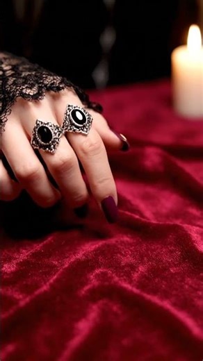 ASMR Gothic Tapping: Velvet Scratching & Gemstone Triggers 🌙