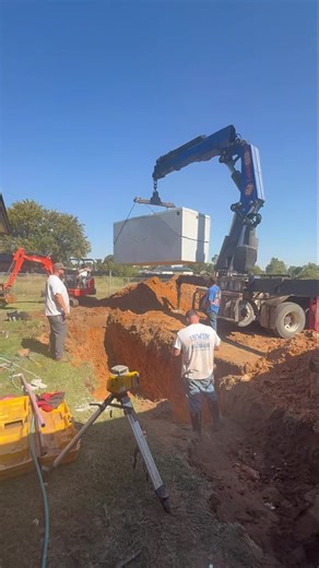 Here’s the 1st of 2 videos of setting our combo aerobic tanks in the ground at Wednesdays install. Advanced Precast Solutions did an awesome job! Watch for the 2nd video. | Irwin's Septic Tank Cleaning, Plumbing & Repair LLC