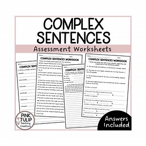 Complex Sentence Workbook - Grammar and Parts of Speech - Etsy