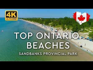 SANDBANKS Park Beaches in Ontario [4K Aerials]