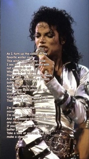Man in the Mirror - Michael Jackson (마이클 잭슨) #80smusic #lyrics