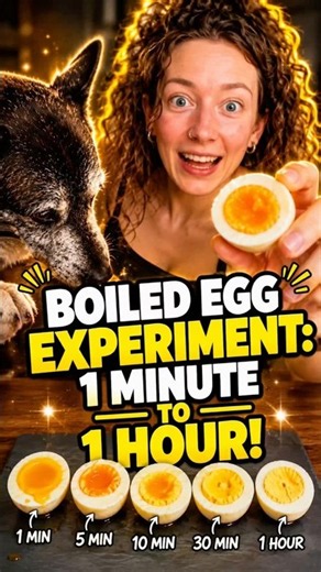 Boiled Egg Experiment: 1 Minute to 1 Hour! #mukbang #egg