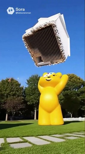 Pudsey bear smashes up house Pudsey day special