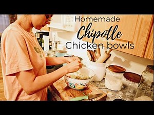 Healthy Chipotle Chicken Bowl with Cilantro Lime Rice