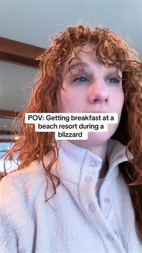 Breakfast at a Beach Resort in a Blizzard