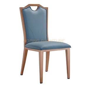 [Hot Item] Square Back Modern Restaurant Chair Modern Luxury Metal Rental Dining Chairs