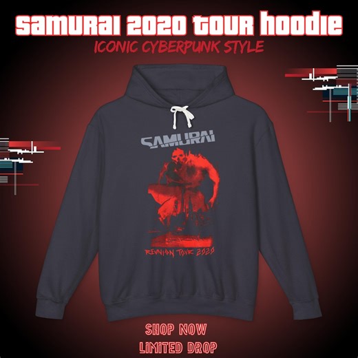 Samurai 2020 Reunion Tour Hoodie: Cyberpunk Band Sweatshirt, Johnny Silverhand Merch - Etsy Australia