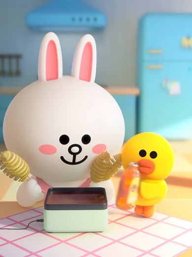 You can eat potatoes like this! 🥔 #LINEFRIENDS #CONY #SALLY #COOKBANG #potato