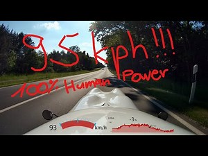 Milan SL Velomobile 95kph on 5% Downhill