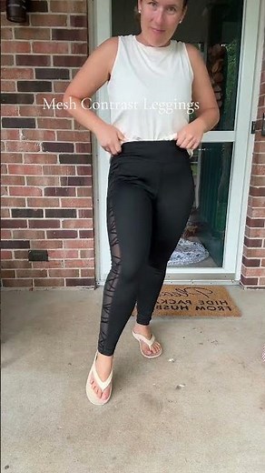 Mesh Contrast Leggings Review Must-Have Activewear Find #FashionHaul #Activewear