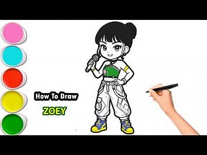 How to Draw Zoey 🖍️- K-Pop Demon Hunters Zoey Drawing for Kids