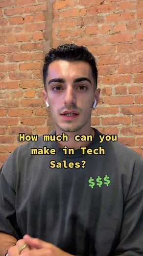 How much can you make in tech sales? #techsales #sales #softwaresales #salary #salarytransparency #selling #techtok