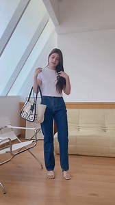 😎✨ Fit Check Merge Girl 📸💫 Minimal, chic, and 100% Merge. Keeping it sleek, keeping it stylish. 🤍✨ #MDinaTee Size : S - XL Color : Crystal White Price : 890 THB #mSlimJeans02 Color : Blue Price : XS-6XL Size : 1,390-1,590 THB #mADayBagMedium Color : Ivory Price : 2,490 THB #MergeFriends #MergeOfficial | Merge.official