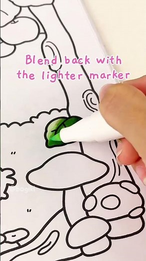 Bogiki | How To Blend With Alcohol Marker #bogiki #bogikicoloring #coloringbook