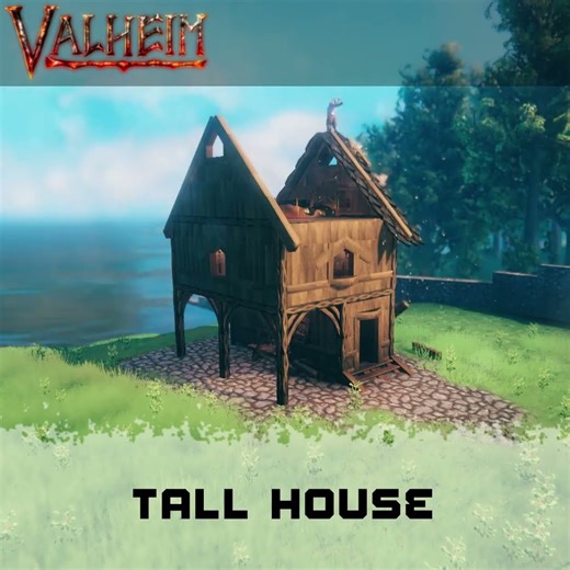 Valheim Tall Tiny House - Mid Game - (Speed Build Short) #valheim #speedbuild