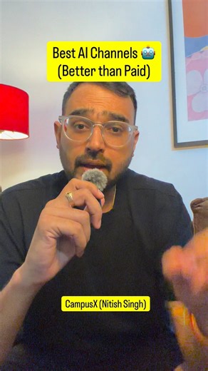 Shivam Shrivastav | PAID COURSES LENA BAND KARO! 🛑💸 Agar aapko AI aur Data Science scratch se seekhna hai, toh YouTube par ye 3 Channels Goldmine hain. 🏆 1️⃣... | Instagram