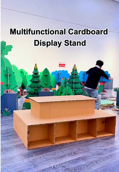 Multifunctional Cardboard Display Stand.#cardboard #display #tradeshow #exhibition #popupstore