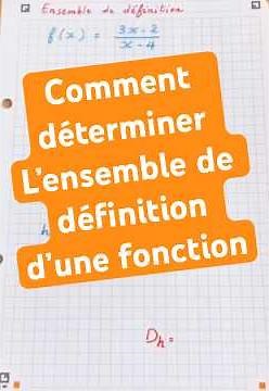 Ensemble de définition d’une fonction. #maths #revision #education #fonction #lycee #bac #2nd