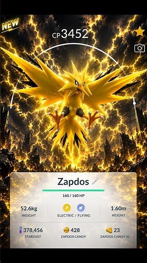 🔥 NEW Zapdos in Pokémon GO! ⚡ CP 3452 | Epic Legendary Zapdos | Pokémon GO Gameplay