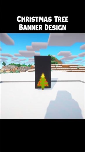 Minecraft Christmas Tree Banner Design Tutorial 🎄