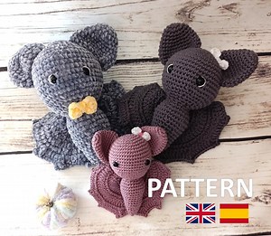 Amigurumi crochet bat pattern, Pattern pdf tutorial bat