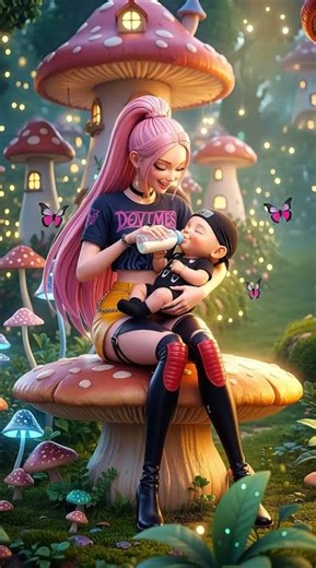 Demon Hunters Feed a Brainrot Baby in MUSHROOM WORLD…UNREAL CUTENESS! 🍼 #demonhunters #brainrot