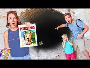 OUR PUPPY IS MISSING Inside An Abandoned Underground Tunnel! 😢 (CANT FIND HIM)
