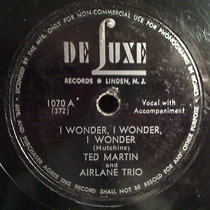 Ted Martin And Airlane Trio / Airlane Trio - I Wonder, I Wonder, I Wonder / The Freckle Song