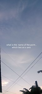 what is the name of the point, which lies on x axis... | Filo