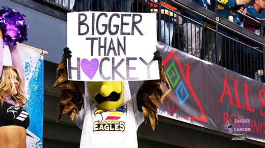 Bigger than hockey and tougher than cancer 💜 This year's Eagles Fight Cancer game hit closer to home, but the meaning was still the same. Thank you to everyone who showed their support on Saturday, and to our warriors, we're always in your corner 💪 UCHealth | Colorado Eagles
