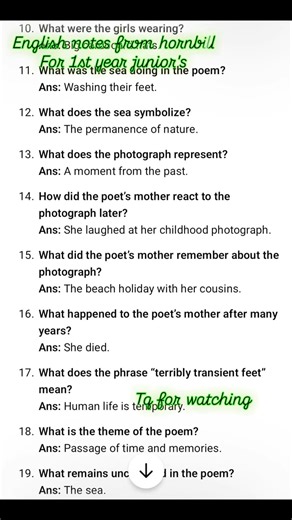 notes of 'hornbill' poem "photograph"