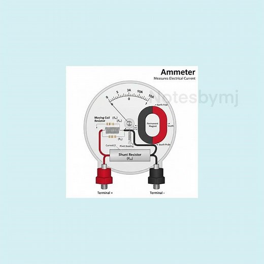 🔌 Ammeter Labelled Diagram | Physics Class Equipment Explained