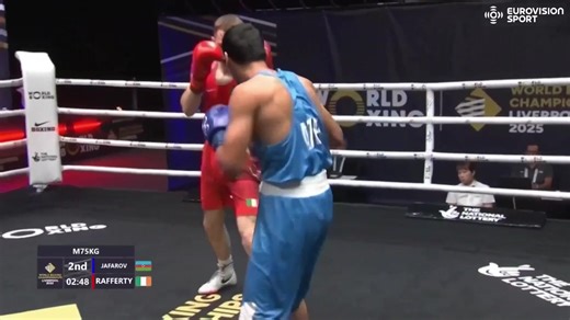 🥊Gavin Rafferty 🥊 75kg Gavin Rafferty made his debut at global level at the WORLD BOXING Championships, facing Azerbaijan's Saidjamshid Jafarov - a two time Asian continental champion and a 2023 World silver medalist. The decision went to Jafarov. Watch the semi-finals and finals, Live & Free on Eurovision Sport⬇️ https://t.co/PnHqOszlKV | Boxing Ireland
