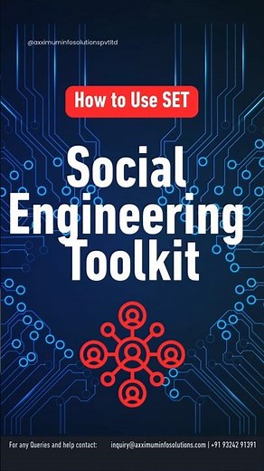 How to Use SET Social Engineering Toolkit #ethicalhacking #infosec #axximuminfosolutions