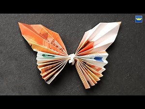 Geldscheine falten für Geldgeschenke Schmetterling Einfach Geld falten zur muttertag, Geburtstag