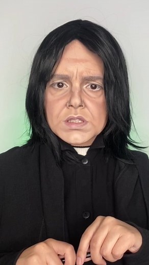 Severus Snape makeup transformation 🐍 #makeup #harrypotter #severussnape