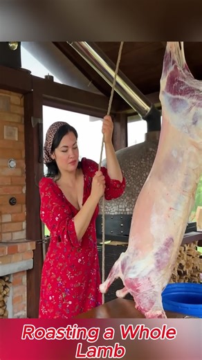 Roasting a Whole Lamb ✅️#chef#cooking#food#villagecooking#foryourpage | Lamb