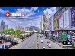 Xining Downtown Walk 🏢Capital of Qinghai Province | Central Square area | 4K HDR | 西宁市区 中国青海省 中心广场地区