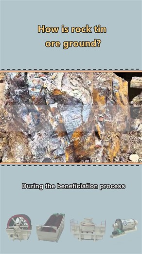 How is rock tin ore ground?