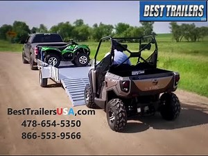 aluma 8112 sr double atv aluminum utility trailer 7x12 side load