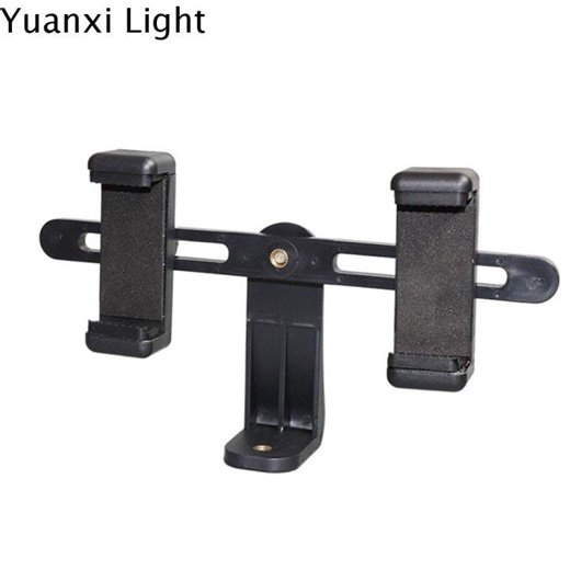 YUANXI Double Clip Multifunctional For Living Stream Tablet Mount Video Recording Selfie Supplies Smartphone Tripod Clip Phone Tripod Holder Mobile Live Bracket Dual Device Hand-Held Holder | Lazada PH