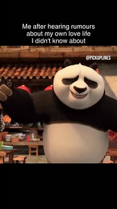 🥋 Interesting fact: Kung Fu Panda (2008) succeeds by mixing classic martial arts adventure with warm, lighthearted comedy. Instead of focusing only on action, the film builds its story around Po’s self doubt and dream of becoming a hero, making the journey feel personal and relatable. What makes it memorable is how humor, heart and stunning animation work together, proving that a fun family movie can also deliver a strong message about believing in yourself. | Pickuplines & Memes