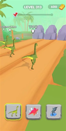🎮 Dino Ninja Race Stage #312 🦖👑 #shorts #mobilegame #trex