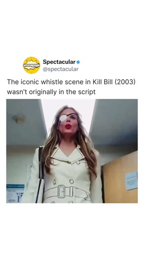 Spectacular on Instagram: "The iconic whistle scene in Kill Bill wasn’t originally in the script. The eerie tune, “Twisted Nerve” by Bernard Herrmann, was a later addition by Quentin Tarantino himself. While browsing music, Tarantino stumbled upon the track and immediately knew it would give Elle Driver’s entrance an unforgettable, chilling edge. When Daryl Hannah appears in the hospital corridor, dressed as a nurse and whistling that haunting melody, the moment became one of the most stylish an