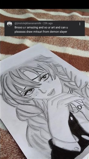❤️Mitsuri ✨🔥 #drawing #animeeart #art #shortfeed #anime #mitsuri #animeeart #nezukofanart #sketch