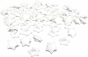 Acrylic Buttons White Faceted Star 16mm Shank Pack of 100+