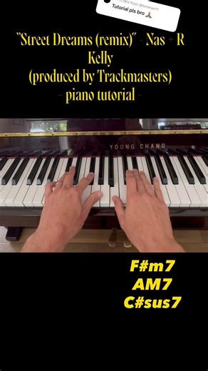 “Street Dreams (remix)” - Nas + R Kelly (piano tutorial)