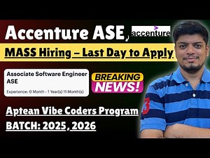 🔥Aptean Vibe Coders Program | Accenture ASE Mass Hiring | Off-Campus 2025/2026