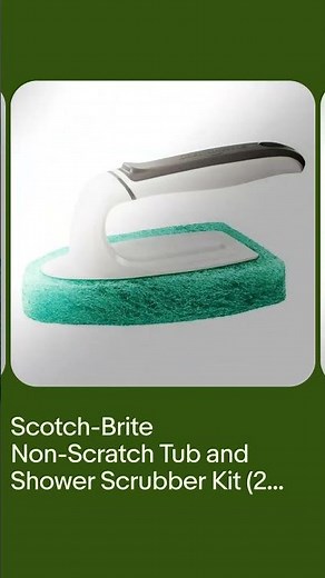 Scotch-Brite Non-Scratch Tub and Shower Scrubber Kit (2 Handle With Refill Pads)