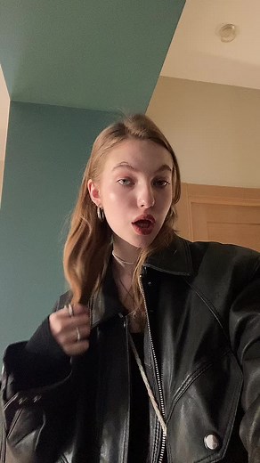 Stylish Leather Jacket Lookbook with Long Hair